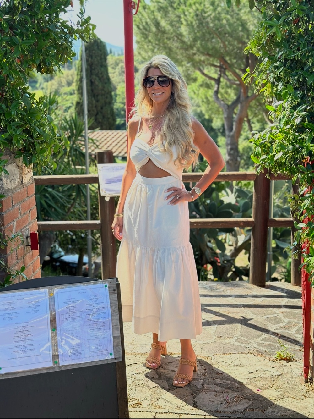 Shona Joy Cream Maxi Dress